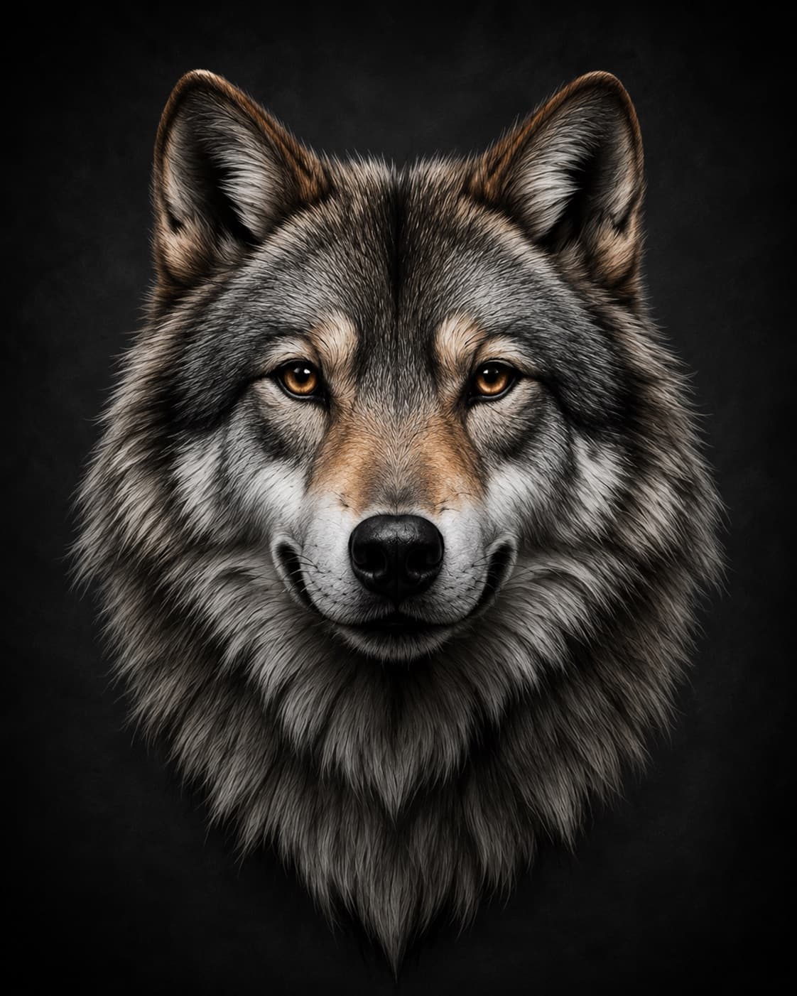 Original wolf portrait photograph