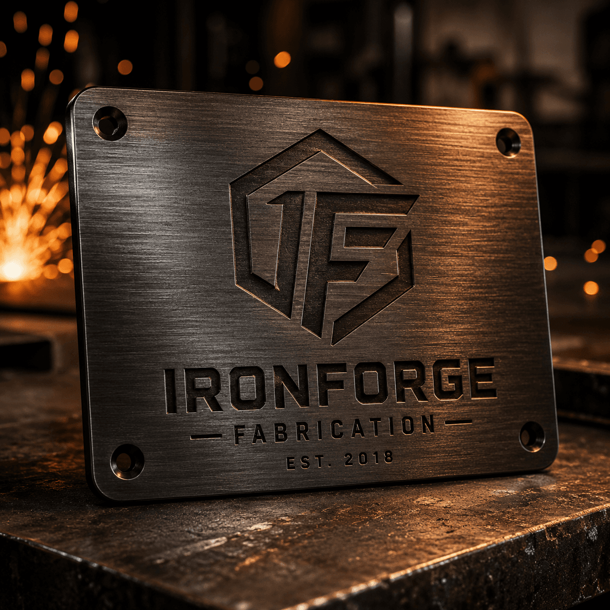 Metal engraving sample